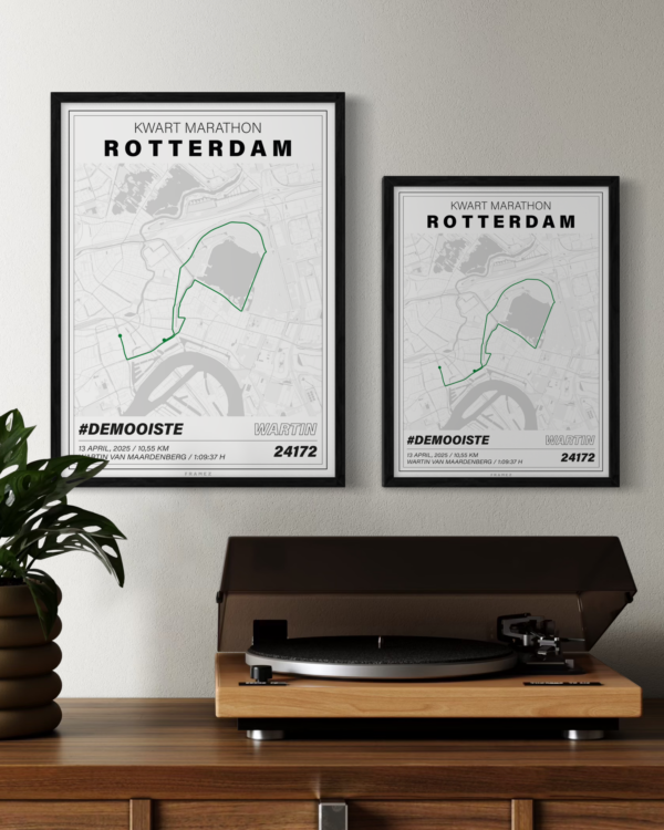 Rotterdam Kwart Marathon 2025 - Gestileerd design - Afbeelding 2