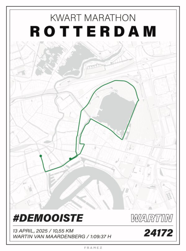 Rotterdam Kwart Marathon 2025 - Gestileerd design - Afbeelding 4